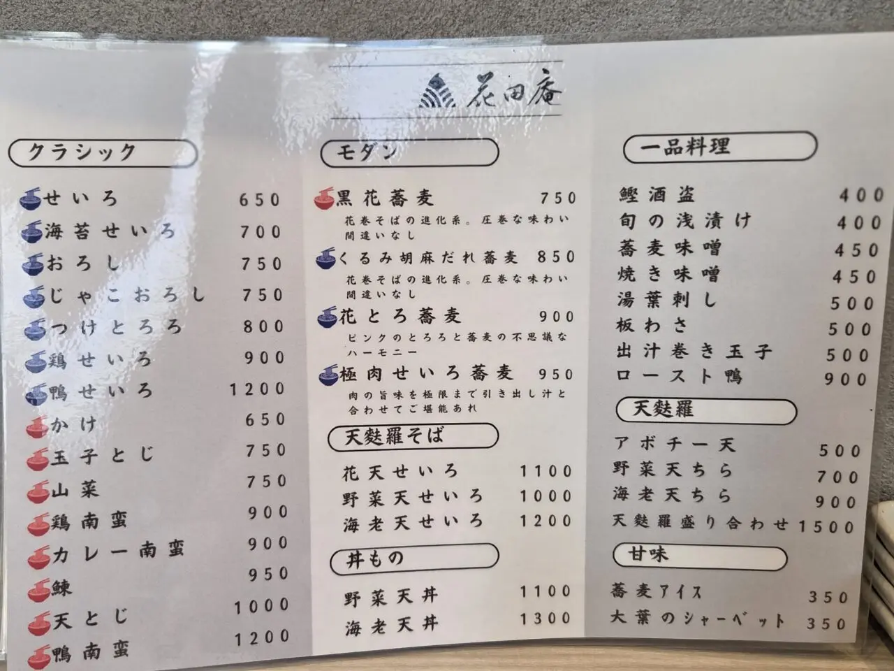 メニュー