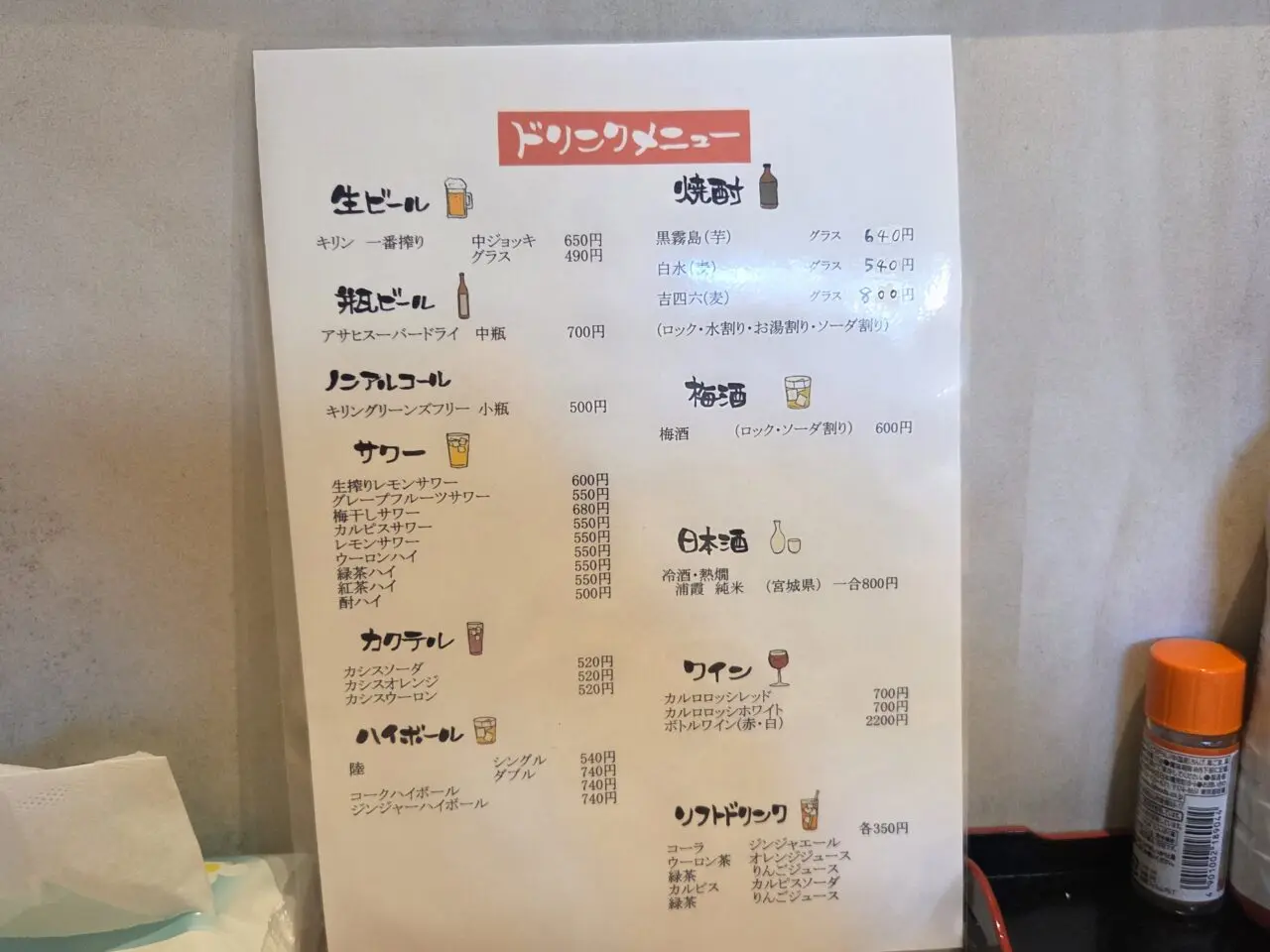 メニュー